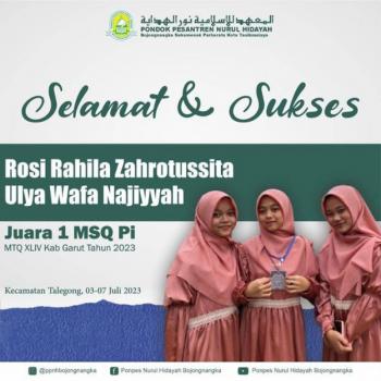 Juara 1 MSQ PI Rosi dan Ulya Wafa Juara 1 MSQ PI Rosi dan Ulya Wafa